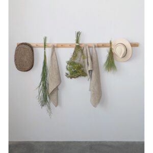 Set of 3 Wooden Coat Racks with 5 Hooks Each