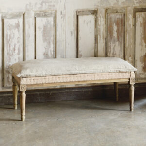 Distressed Oak Pillow Bench