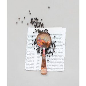 Hammered Copper Spoon with Burnt Finish