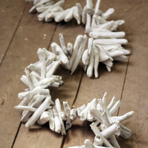 72" White Washed Driftwood Garland