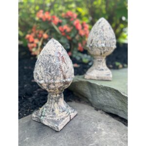 Aged Ceramic Pinecone Finial