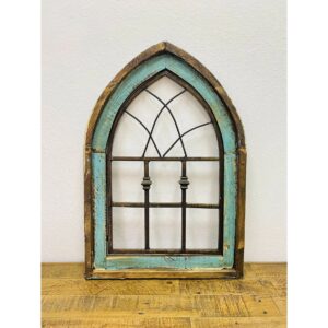 Rustic Wooden Arch Window Wall Decor