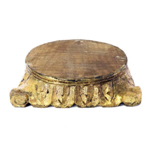 Rustic Gold Gilded Pillar Riser Base Available in 2 Sizes