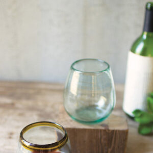 Stemless Handmade Wine Glass