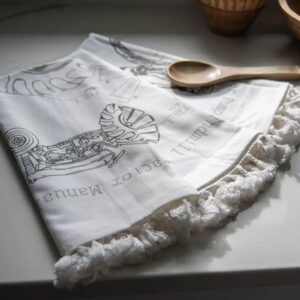 Set of 3 Black and White Farm Manual Tea Towels