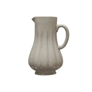 62oz Stoneware Fluted Pitcher