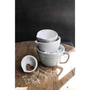 Set of 4 Shades of Grey Batter Bowl Measuring Cups