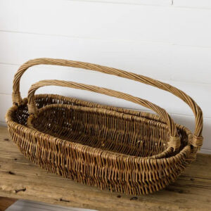 Oval Wicker Gathering Basket