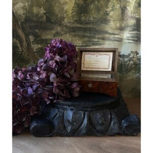 Rustic Vintage Black Wooden Pillar Base Riser