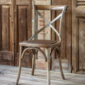 Wooden Cross Back Chair