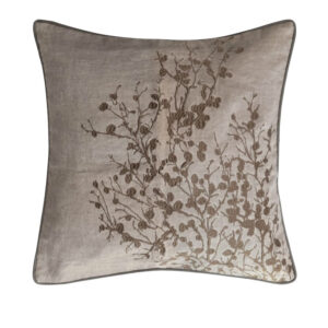 18" Linen Floral Pillow