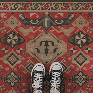 Williamsburg Vintage Vinyl Floor Cloth - All Spice - Choose Size