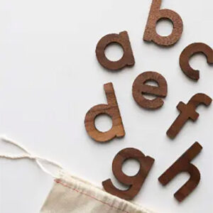Handmade Wooden Lower Case Alphabet Set