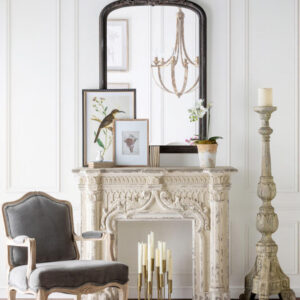 Old World Grand Fireplace Mantle