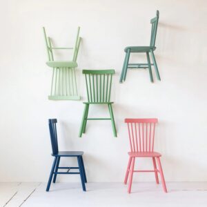 Slatted Back Dining Chair - Choose Color