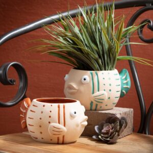 Set of 2 Fish Planters