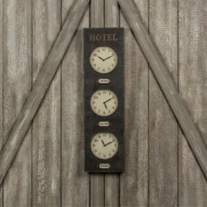 39" Hotel Time Zones Wall Clock