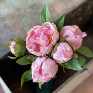 12" Real Touch Peony Bundle - Pink