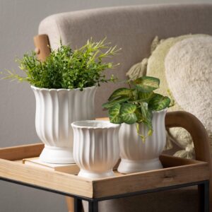 Simple White Planter Set