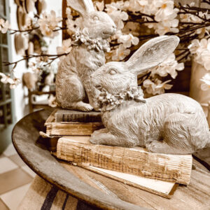 Bunnies with Floral Wreaths Set