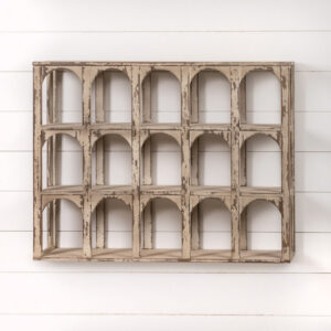 42" Wide Weathered Cubbie Shelf