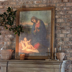 Holy Mother and Child Aged Framed Print