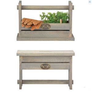 Wooden Garden Stool and Tool Carrier