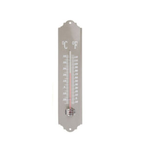 Zinc Wall Thermometer - Grey