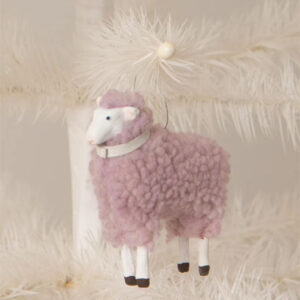 Bethany Lowe Lavender Wooly Sheep Ornament