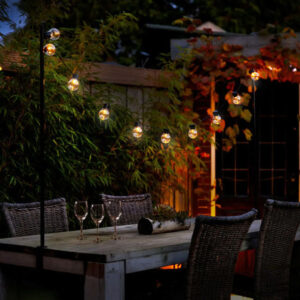 Table Clamps with 10 Solar Lights