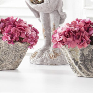 Set of 2 European Garden Style Angel Clay Flower Pots