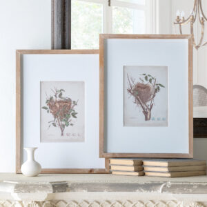 Set of 2 Framed Feathered Nest Prints Wall Decor