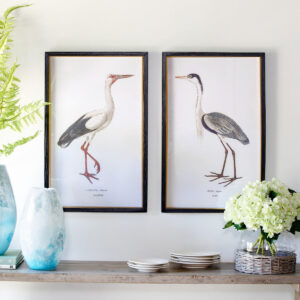 Set of 2 Framed Coastal Heron Prints
