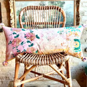 Amelia - Bright Velvet Lumbar Pillow