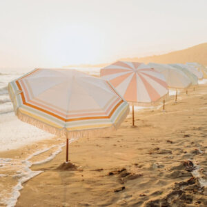 Retro Style Fringed Beach Umbrella - Choose Style