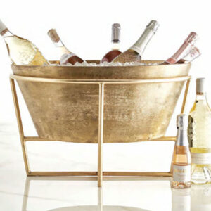 Gold Champagne and Wine Bucket with Stand