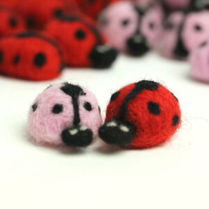 Felt Ladybug - Choose Pink or Red